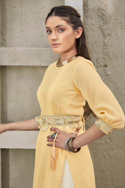 Light Yellow Skirt Set with Dupatta