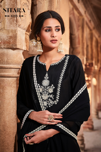 Black Kurta Set with Dupatta